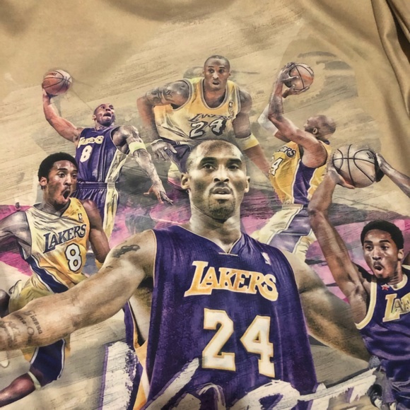 NBA Los Angeles Lakers vintage all over print crewneck Kobe BryantAwesome size L - Picture 2 of 4
